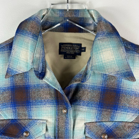 Women’s Pendleton Wool Pearl Snap Shirt Size XS - Picture 2 of 12